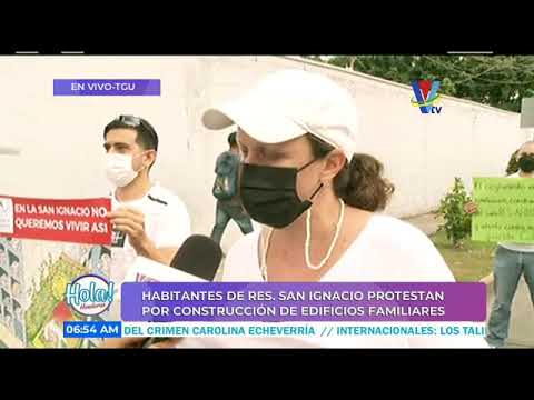Pobladores de la Residencial San Ignacio realizan manifestaciones