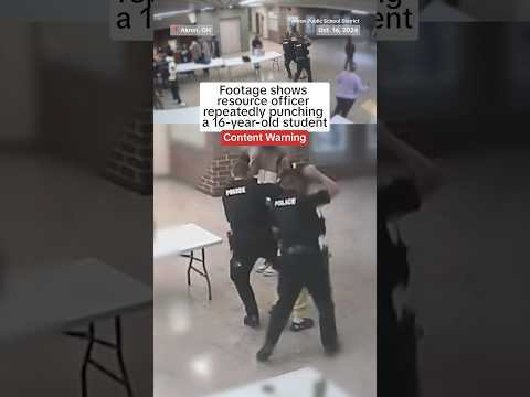 Footage shows resource officer repeatedly punching a 16-year-old student