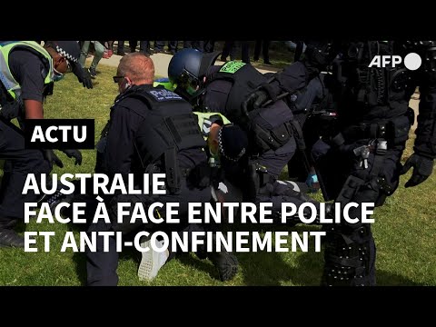 A Melbourne, arrestations lors d'une manifestation contre le confinement | AFP