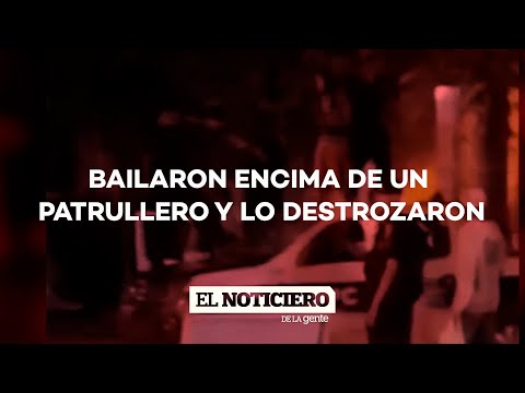 MERLO: Jóvenes BAILARON encima de un PATRULLERO y lo DESTROZARON #ElNotidelaGente