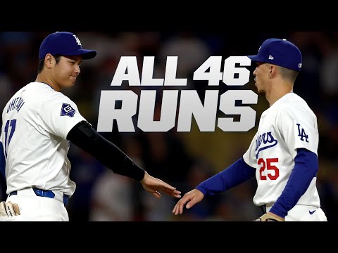 ALL 46 RUNS from the Dodgers NLCS win! (Shohei, Mookie, Tommy Edman AND MORE Dodgers stars SHINE!)