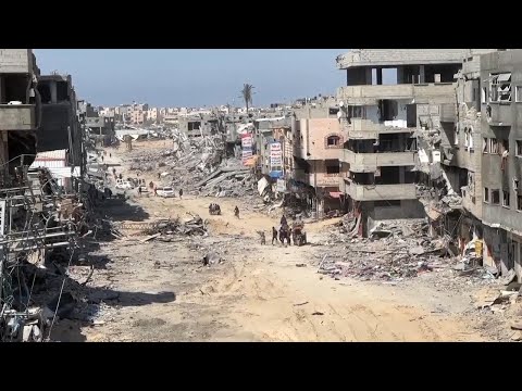 Scenes of destruction in Khan Younis as Israeli army says it' is withdrawing its forces from area