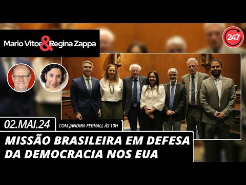 Mario Vitor & Regina Zappa - Missão brasileira em defesa da democracia nos EUA 02.05.24