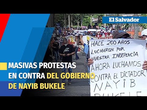 Masivas protestas  por medidas gubernamentales en El Salvador