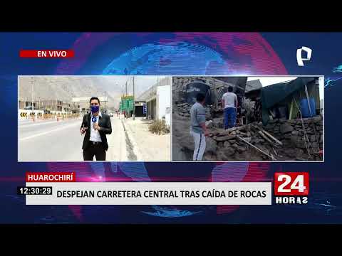 A 15 kilómetros del epicentro: carretera central reabre tras cierre por deslizamiento de piedras
