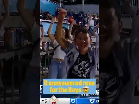 The Rays score 8 unanswered runs to tie the game in the 5th!