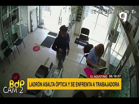 El Agustino: trabajadora se enfrenta a ladrón para evitar robo en óptica
