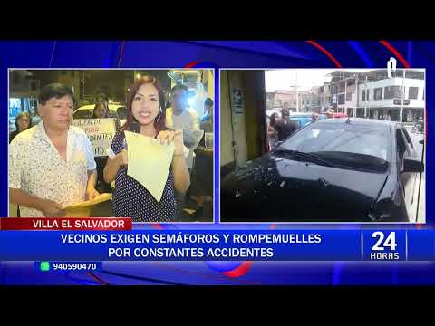 Villa El Salvador: vecinos exigen semáforos y rompemuelles por constantes accidentes