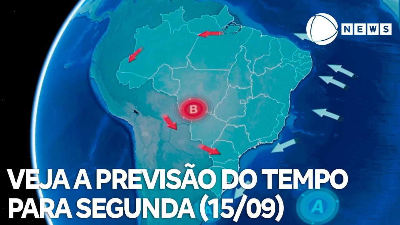Confira a previsão do tempo para segunda (15/09)