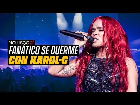 Karol G regaña a fanatico que se queda dormido en su concierto