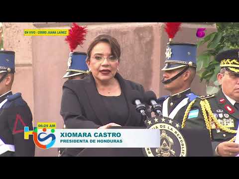 El discurso de Xiomara Castro en el Día de la Bandera Nacional