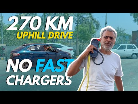 270 km Journey on the Tigor EV Without Fast Chargers!