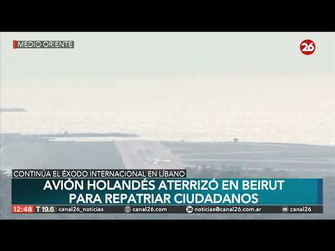 MEDIO ORIENTE | Un avión holandés aterrizó en Beirut para repatriar ciudadanos