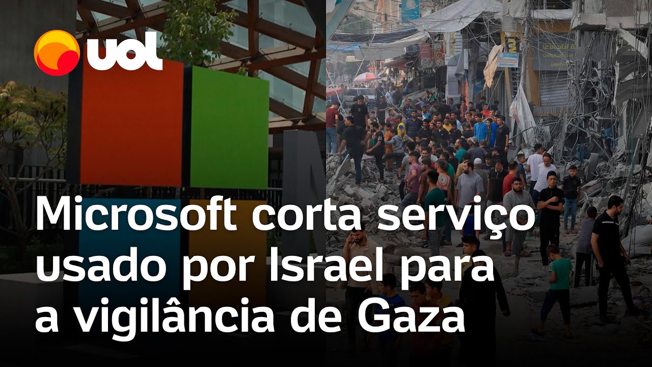 Microsoft corta acesso de Israel a serviços de nuvem usados para vigilância de Gaza confira