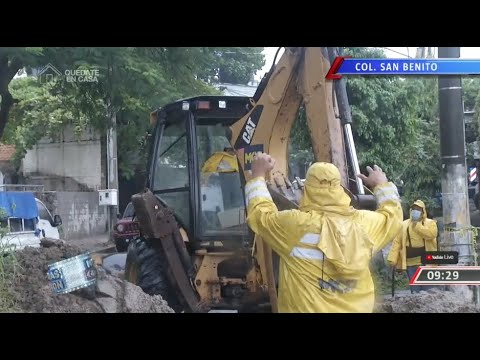 Supervisión de trabajos en zonas afectadas por las lluvias