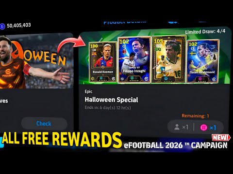 OMG 😱 Halloween Campaign is Here !!  All Rewards & Special Login ! eFootball 2026 Mobile 