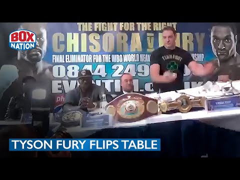 When Tyson Fury Flipped A Table & Stormed Out Of Derek Chisora Press Conference