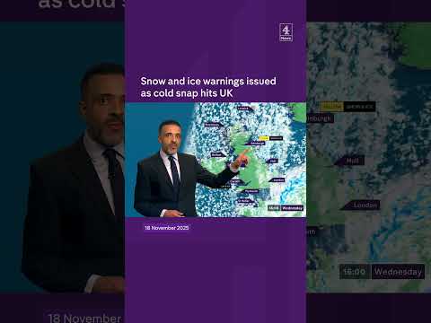 Snow and ice warnings issued as cold snap hits UK