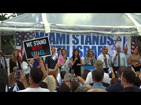 ‘Us against them’: Florida officials vow support for Israel at rally