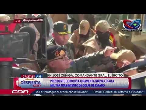 Presidente de Bolivia juramenta nueva cupula militar tras intento de golpe de estado