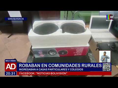 Recuperan objetos robados en Tarabuco y Alcalá