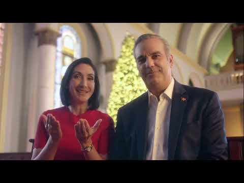 Mensaje de Navidad del Presidente Luis Abinader junto a la primera dama, Raquel Arbaje.