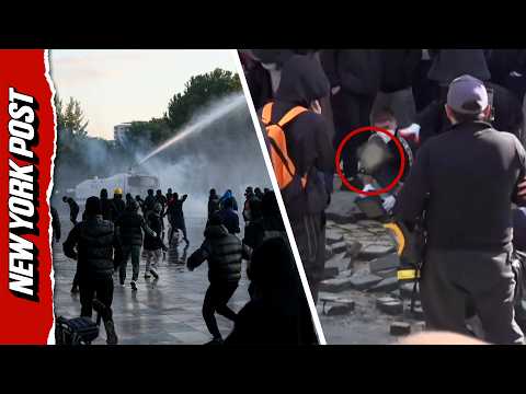 Violent Clashes Erupt as Anti-Government Protesters Hurl Rocks at Police in Albania