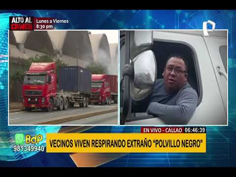Callao: denuncian polvillo negro presuntamente causado por transporte de minerales