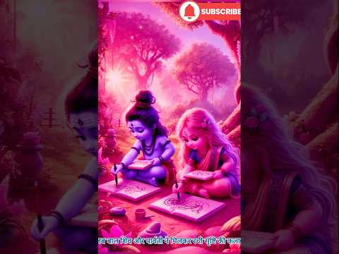 🌸 “जब बाल शिव और पार्वती ने मिलकर रची सृष्टि की कला!”💝 #shortvideo #harharmahadev #viralvideo #short