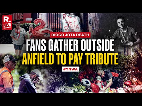 Diogo Jota Tragic Demise: Fans Mourn Outside Anfield Stadium After Death Of Jota | LIVERPOOL | YNWA