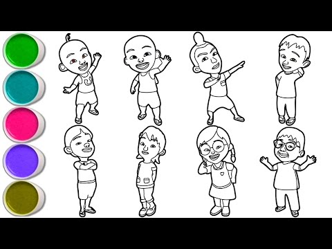 Draw Upin & Ipin Characters in Minutes - Upin, Ipin, Jarjit Singh, Fizi, Mail, Susanti & Others