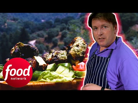 James Cooks A Quick And Easy Yoghurt Chicken Souvlaki | James Martin's Mediterranean