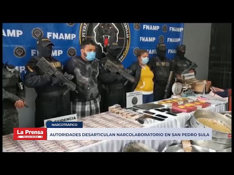 Autoridades desarticulan narcolaboratorio en San Pedro Sula