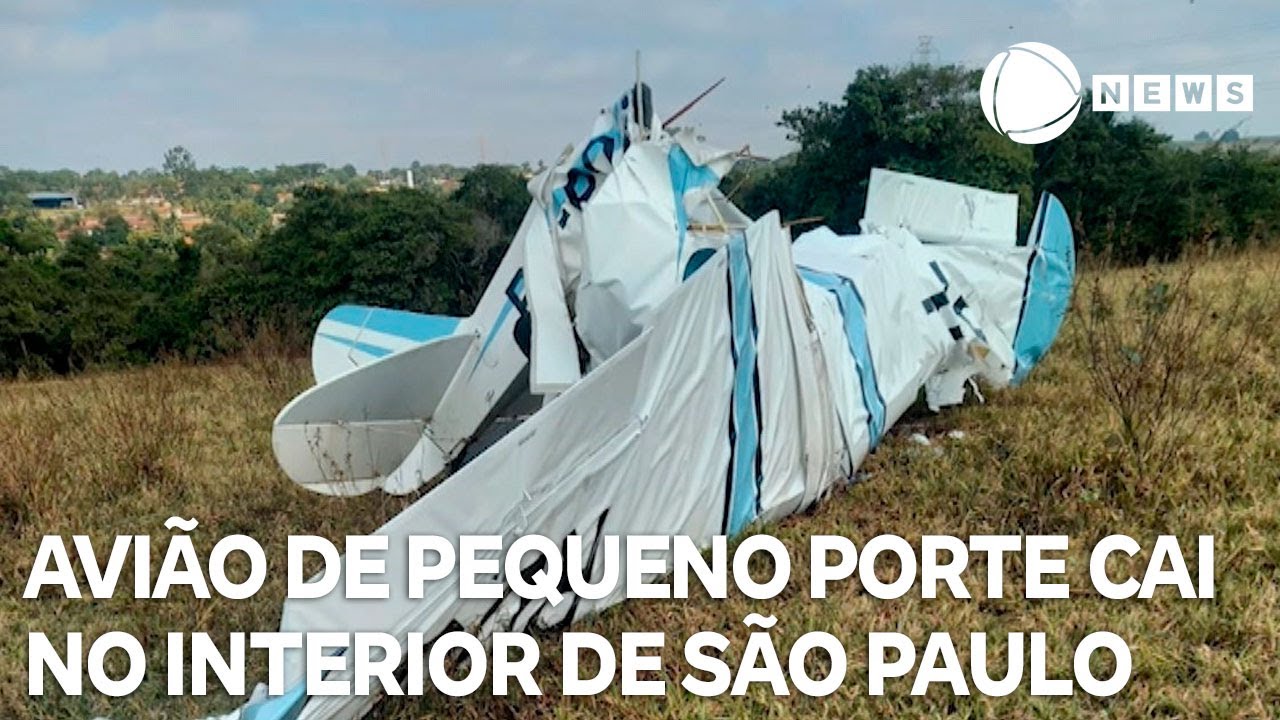 Avião de pequeno porte cai no interior de SP e deixa dois mortos
