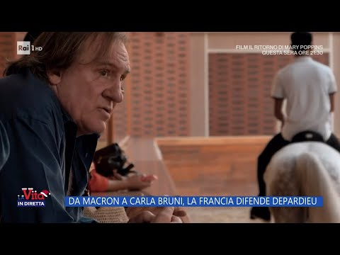 Da Macron a Carla Bruni, la Francia difende Depardieu - La vita in diretta 28/12/2023