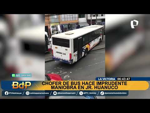 #BDP OFF| CAMIÓN REALIZA IMPRUEDENTE MANIOBRA EN AV. HUÁNUCO