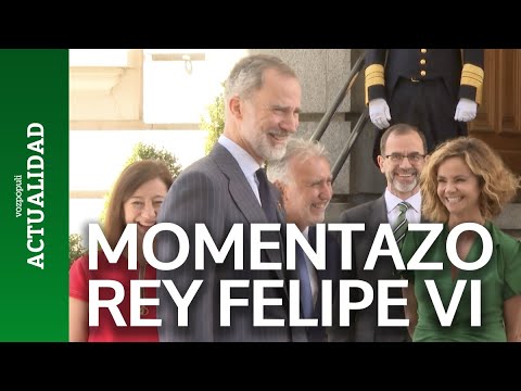 Momentazo del Rey Felipe hablando de la 'trastada' de sus hijas