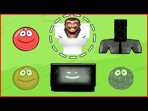 Red Ball 4 vs skibidi toilet Boss.All Levels Volume 4.Красный шарик против Босса туалета скибиди