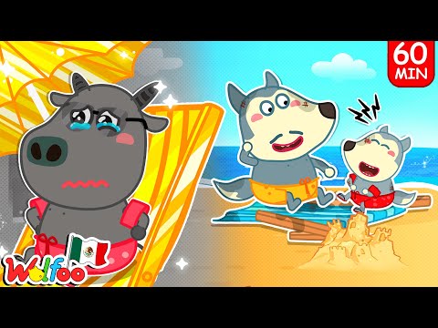 Jugando En La Playa: RICOS X QUEBRÓ  | Momentos Divertidos | Animación | Wolfoo En Español