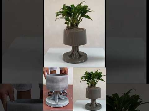 🌿 DIY Cement Flower Pot | Easy Sand & Cement Planter 🪴 | Modern Home & Garden Decor 🏡