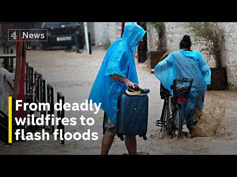 Greece extreme weather: Widespread flooding just days after wildfires brought under control
