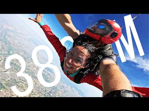I spent 500$ to jump off an airplane. たった5分で3800メートルの高さで飛行機から飛び降りてストレス対策。