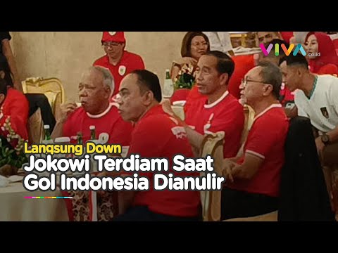 Jokowi Terdiam saat Gol Ferarri Dianulir Wasit, Menteri Jadi Salting?