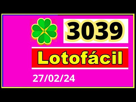 LotoFacil 3039 - Resultado da Lotofacil Concurso 3039