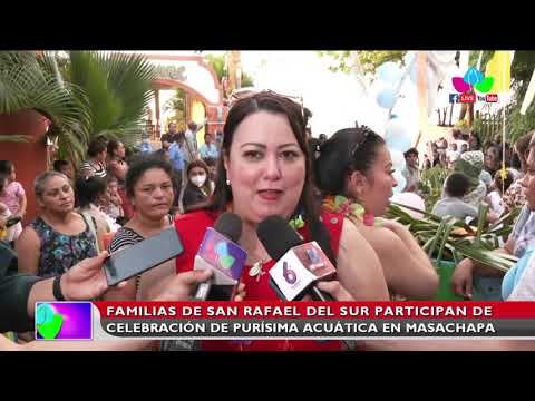 Familias de San Rafael del Sur participan en celebración de la Purísima Acuática en Masachapa
