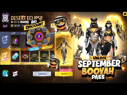 Buying September Month Booyah Pass |Sep Booyah Pass Unlock |FF New Event Today | Free Fire New Event