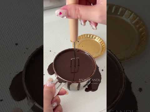 初っ端NGシーンからのスタート🫣パティシエ気分で仕上げた👩🏻‍🍳ドーム型のプチガトーキャンドル🍰💖 #shorts #candle #art