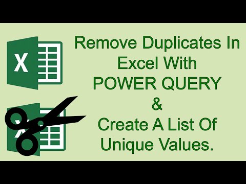 How To Remove Duplicates In Excel  With Power Query & Create A Unique List Of Values.