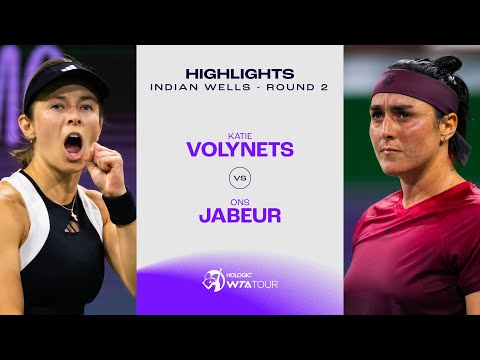 Katie Volynets vs. Ons Jabeur | 2024 Indian Wells Round 2 | WTA Match Highlights