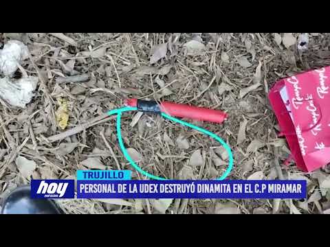 Personal de la UDEX destruye dinamita en el C.P Miramar